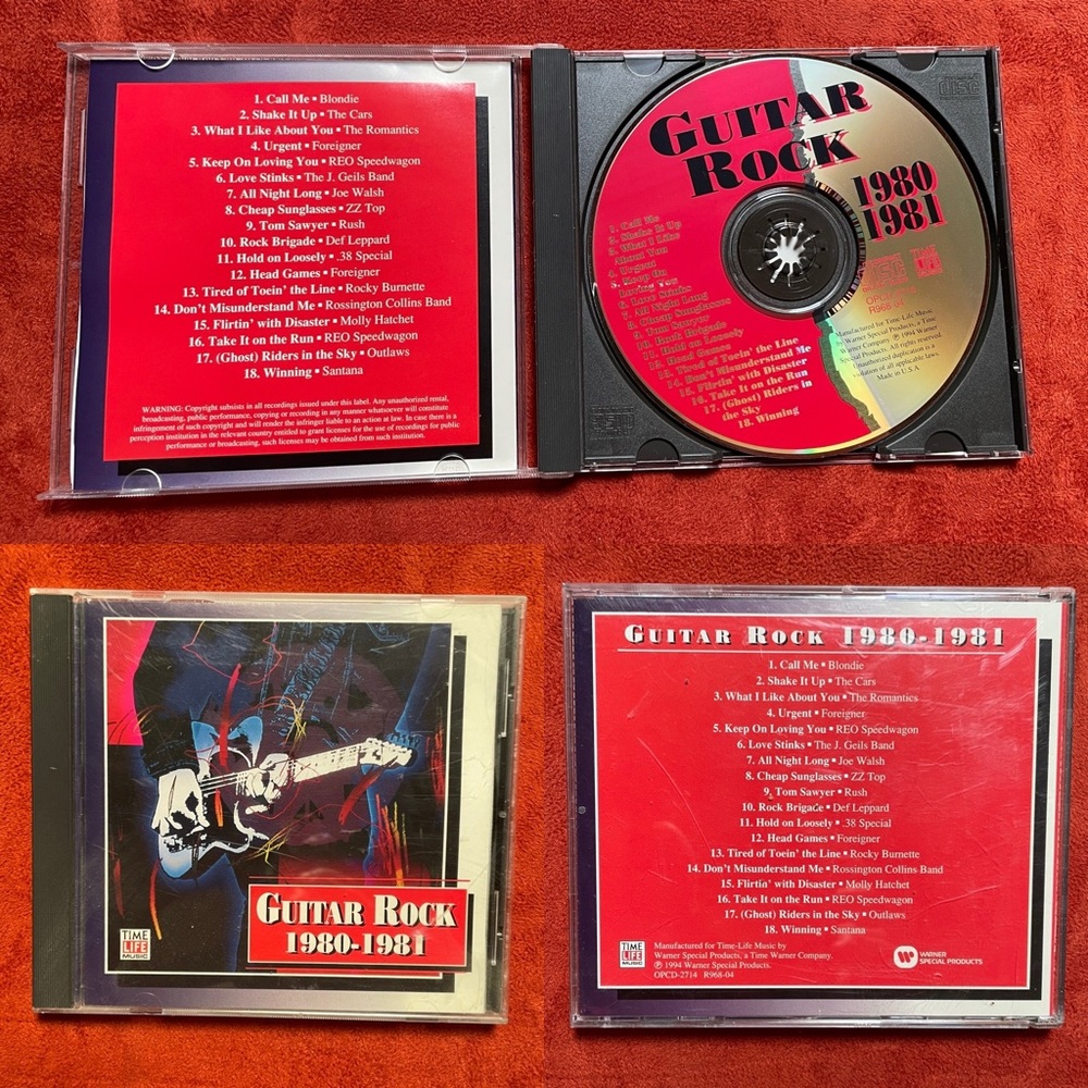 Time Life Music GUITAR ROCK 1980 - 1981 CD